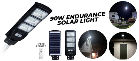 90W Solar Street Light (9000 lumen)
