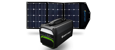 ACOPOWER 500W Generator and 120W Portable Solar Panel